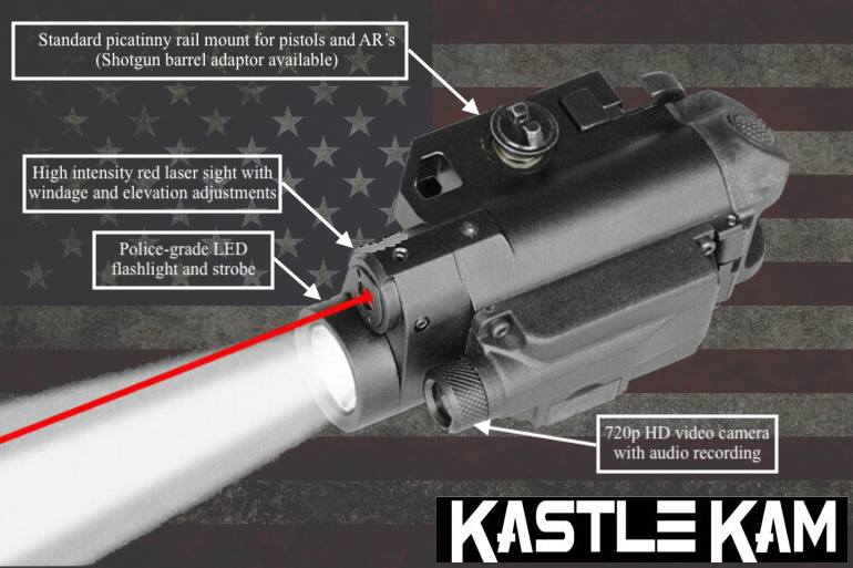 KastleKam Tactical HD Video Camera + Laser Sight + Light - Picatinny R –  BoneView