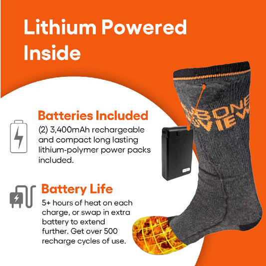 HotSocks Rechargeable Battery Electric Heated Socks