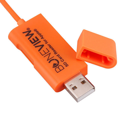 boneview sd card reader for apple iphone includes full USB connection for PC view