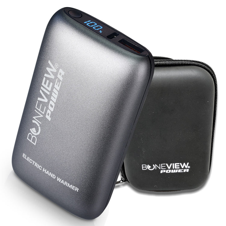 boneview battery hand warmer includes zipper case