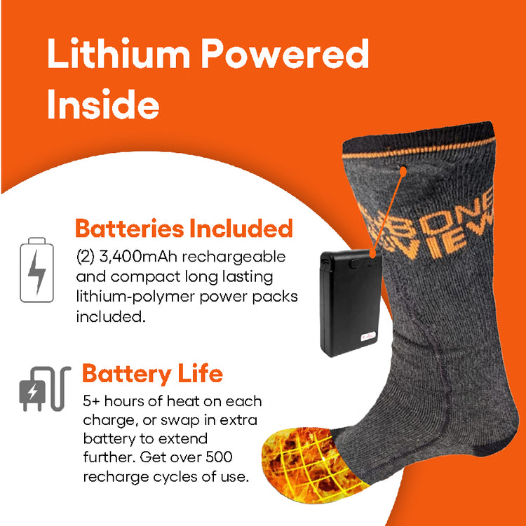 HotSocks Rechargeable Battery Electric Heated Socks